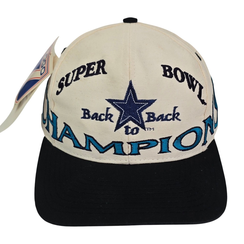 Logo 7 Dallas Cowboys Super Bowl Hat Back to Back Vintage 90s Snapback NFL Cap